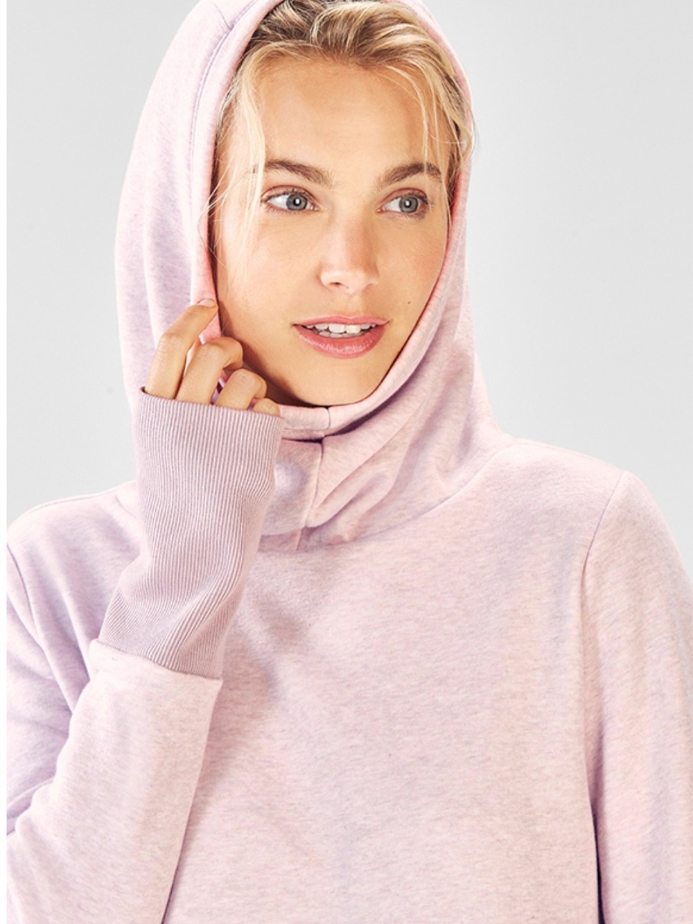 Women's Fabletics Dusty Pink Hooded Sweater with Pockets